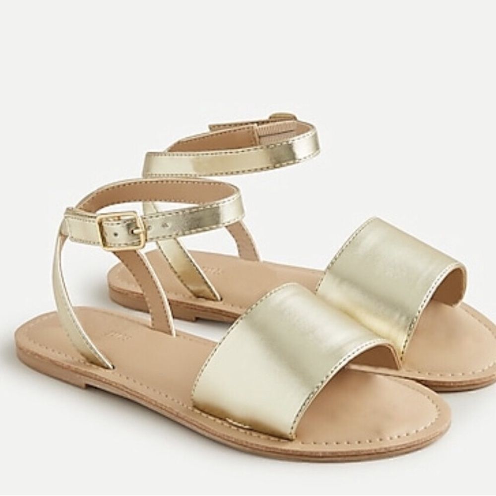 Crewcuts gold sandals - size 9
